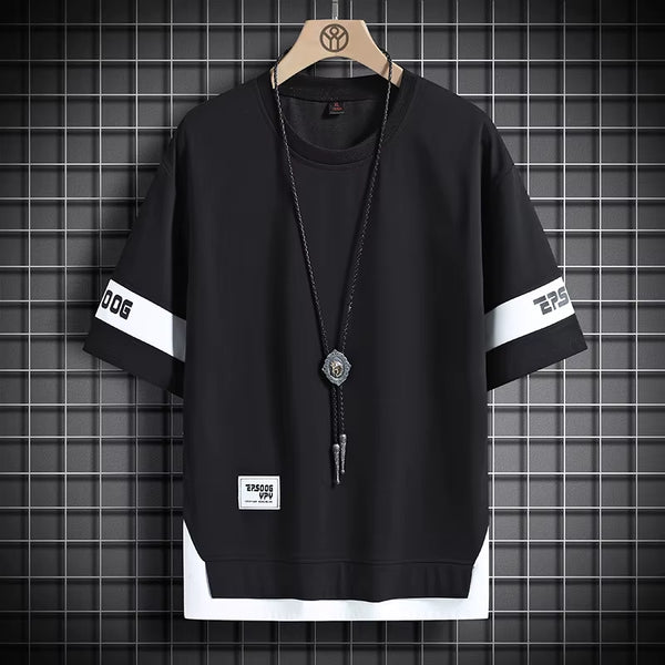 2026 Summer Hip Hop Loose Tshirts Mens Streetwear T-Shirts Casual Classic Short Sleeves Black White Tshirt Tees Oversize 5Xl