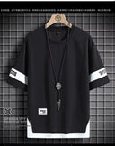2026 Summer Hip Hop Loose Tshirts Mens Streetwear T-Shirts Casual Classic Short Sleeves Black White Tshirt Tees Oversize 5Xl